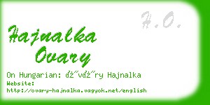 hajnalka ovary business card